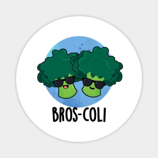 Bros-coli Cute Veggie Broccoli Pun Magnet